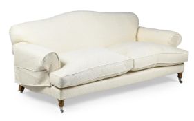 A TWO SEAT SOFA IN GEORGE SMITH STYLE, OF RECENT MANUFACTURE