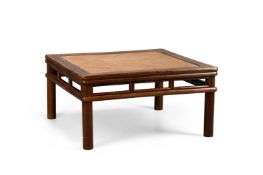 Y A CHINESE HARDWOOD SQUARE KANG TABLE, 20TH CENTURY