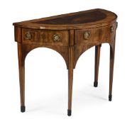 Y A GONCALO ALVES, BOXWOOD INLAID, PARQUETRY AND MARQUETRY WRITING TABLE, LATE 18TH CENTURY & LATER