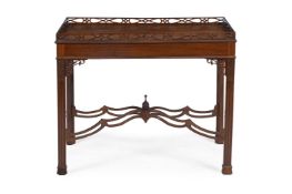 A MAHOGANY SILVER OR CENTRE TABLE, CONSTRUCTED FROM 19TH CENTURY AND LATER ELEMENTS