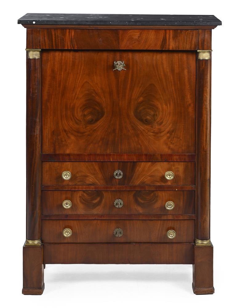 A LOUIS PHILIPPE MAHOGANY GILT METAL MOUNTED SECRETAIRE, MID 19TH CENTURY - Image 2 of 3