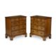 A PAIR OF WALNUT BEDSIDE CHESTS OF DRAWERS, IN GEORGE II STYLE, OF RECENT MANUFACTURE - Image 2 of 4
