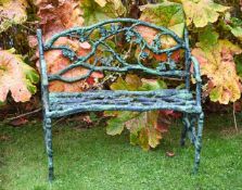 A RUSTIC CAST IRON GARDEN BENCH, 20TH CENTURY