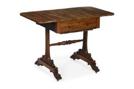 Y A WILLIAM IV ROSEWOOD GAMES TABLE, CIRCA 1835