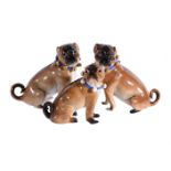 A MEISSEN MODEL OF A PUG, LATE 19TH CENTURY