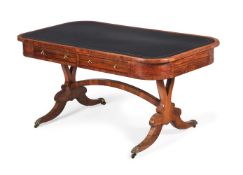 Y A REGENCY ROSEWOOD LIBRARY TABLE, IN THE MANNER OF GILLOWS, CIRCA 1820