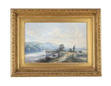 SAMUEL BOUGH (BRITISH 1822-1878), A RIVER LANDSCAPE