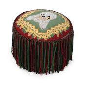 A NEEDLEWORK STOOL DEPICTING A TERRIER, EARLY 20TH CENTURY AND LATER