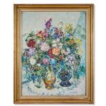 CONTINENTAL SCHOOL (20TH CENTURY), STILL LIFE WITH VASES OF FLOWERS