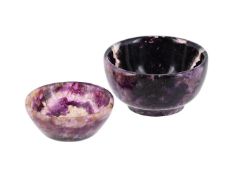 TWO SMALL BLUE JOHN BOWLS