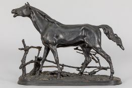 MÊNE PIERRE JULES (1810-1879) antique Russian sculpture in cast iron after the "Djinn" sculpture