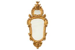 18th Cent. baroque frame in sculpted and gilded wood - with mirror Achttiende eeuwse barokke kader