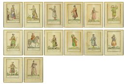 series of nine 19th Cent. prints by Laroque after Jacques Grasset de Saint-Sauveur (1757-1810)