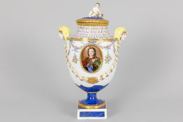 antique vase in marked Meissen porcelain from the Marcolini period (1774 - 1817) with the