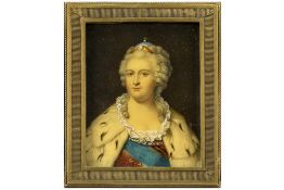 BENNER JEAN HENRI (1776 - 1829) antique Benner signed miniature with the portrait of Tsarina