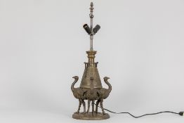 CHOPIN FÉLIX (1813 - 1892) rare, antique Russian Felix Chopin signed table-lamp with four