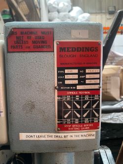 MEDDINGS FLOOR STANDING PILLAR DRILL