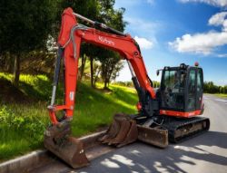 2018 KUBOTA KX080-4A 8 TONNE EXCAVATOR DIGGER