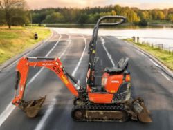 2020 KUBOTA K008-3 MICRO EXCAVATOR WEIGHT: 980 KG