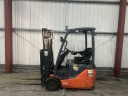 TOYOTA 8FBET15 1.5-TON ELECTRIC 3-WHEEL FORKLIFT **(INCLUDES CHARGER)**