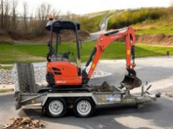 2021 KUBOTA U17-3 1.7 TONNE MINI EXCAVATOR + IFOR WILLIAMS 2.7T PLANT TRAILER