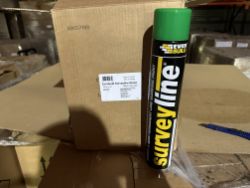 RRP £4781 BIG SPRAY PAINT 684X EVERBUILD SURVEY LINE GREEN 700ML