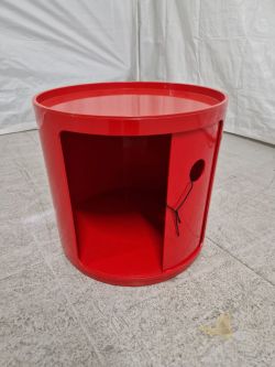 KARTELL BINASCO MILANO VINTAGE MID-CENTURY CIRCULAR DRINKS CABINET SIDE TABLE RRP £327