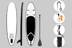 FREE DELIVERY - INFLATABLE PADDLE BOARD & ACCESSORIES - BLACK (SBA-00229)