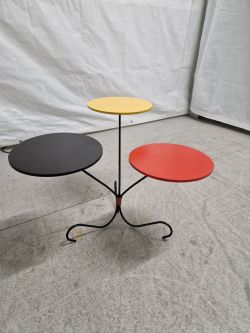 TRICOLOR PERIOD MID-CENTURY SIDE TABLE C.1960 METAL RRP £359