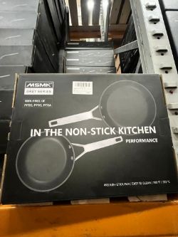 6 X NEW MSMK GREY SERIES 8 + 10 INCH FRYING PANS