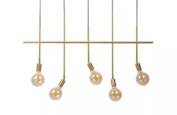 LARGE 5 ARM PENDANT SATIN BRASS 120CMX 5CM