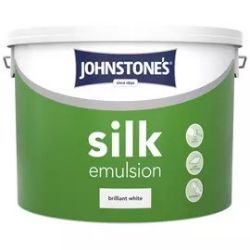 48 TUBS (ONE PALLET) JOHNSTONES 10L SILK WHITE EMULSION PAINT
