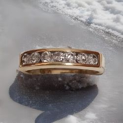 0.50CT DIAMOND ETERNITY RING 9CT YELLOW GOLD INSURANCE VALUE CERTIFICATED £1200