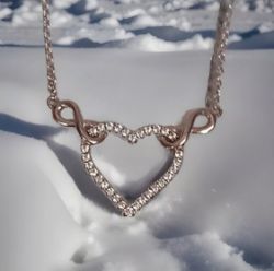 SILVER HEART & INFINITY PENDAT