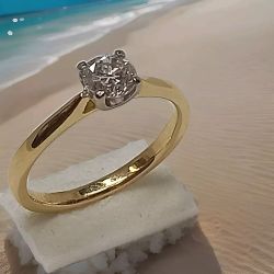 0.45CT DIAMOND SOLITAIRE ENGAGEMENT RING 18CT YELLOW GOLD. SIZE L 1/2 VALUE CERTIFICATED £2490