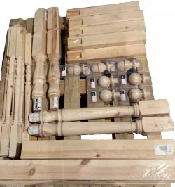 X55 UNITS WOODEN STAIR CASE PARTS PINE WOOD RICHARD BURBRIDGE STAIRS