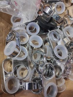 IDEAL STANDARD SHOWER & BATH ACCESSORIES – 47 CHROME PLUGS + 53 RISER HOOKS – 100PCS TOTAL – NEW!