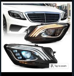 VLAND LED HEADLIGHTS FOR MERCEDES BENZ S-CLASS W222 2014-2017 6TH GEN LED DUAL BEAM MATRIX - PAIR