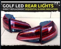 GOLF MK7.5 LED TAIL LIGHTS 2018+ GOLF GTD GTI MK7 LED REAR LIGHTS TAIL LAMP UK, SEQUENTIAL FLOWING