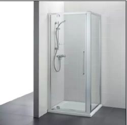 PIVET DOOR IDEAL STANDARD KUBO BRIGHT SILVER FINISH MODERN BATHROOM T7372EO