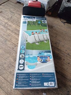 BOX 1 OF 2 BEST WAY POWER STEEL POOL 6.40 X 2.74M