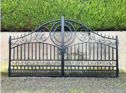 UNUSED 14FT BI-PARTING GATES (EUROPEAN DESIGN)