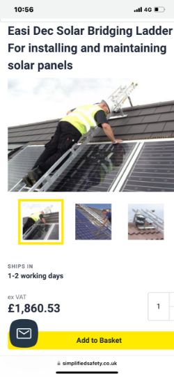 2 X SETS OF EASI-DEC SOLAR PANEL CAT LADDERS