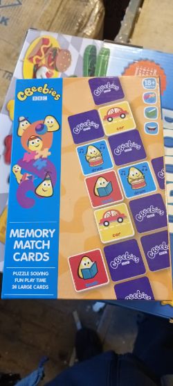 260 PACKS OF CBEEBIES TOY MEMORY CARDS