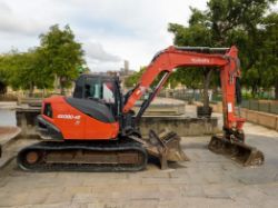KUBOTA KX080-4 MIDI EXCAVATOR – 2018 – 8.3T – 3531 HOURS – 3 BUCKETS + Q/H