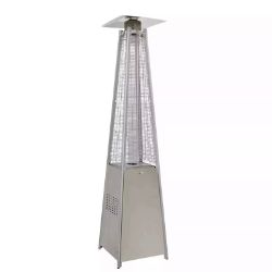 STAINLESS STEEL OUTDOOR PYRAMID GLASS TUBE PATIO GAS HEATER 13KW
