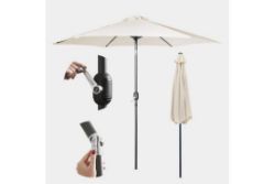 BULK LOT OF 15 BRAND NEW & BOXED IVORY CREAM 2.7M STEEL GARDEN PARASOL