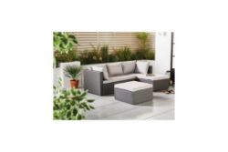 PALLET TO CONTAIN 3 X NEW & BOXED LUXURY GREY & ANTHRACITE CORNER SOFA SET.