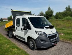 2016-66 REG PEUGEOT BOXER 335 HDI CREW CAB TIPPER – 2.0L DIESEL – 130 BHP