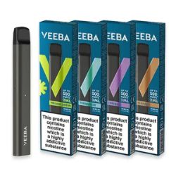 2000 X VEEBA DISPOSABLE 500 PUFF VAPE PENS - MIX OF 4 FLAVOURS - EXP OCT 2025 - OVER 18 ONLY!